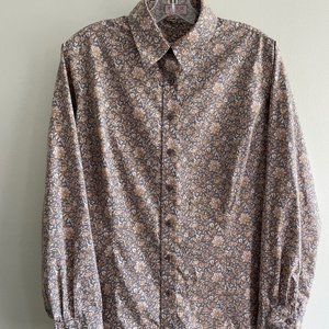 Thomas Pink Mens S Floral Print Long Sleeve Button Down